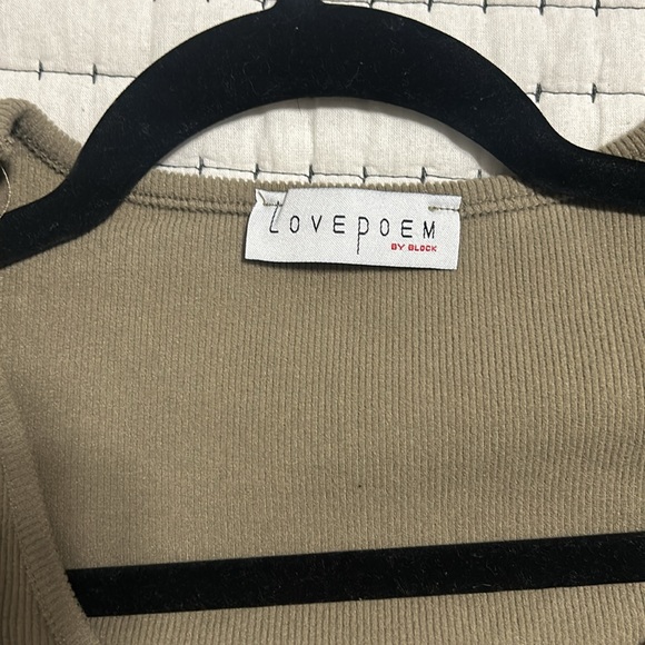 Love Poem by block Stretchy Rayon Ribbed Scoop Neck Long Sleeve Top - Picture 4 of 7